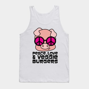 Peace Love Veggie Burgers Tank Top